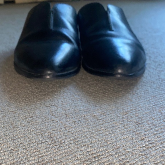 Frye Nolan Seam Mules Black Leather Slip-On Mules sz 9M - Picture 11 of 13